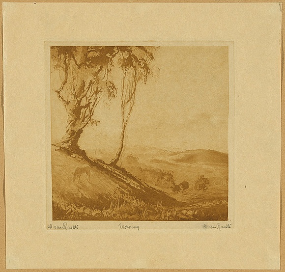 Artist: van RAALTE, Henri | Title: Morning | Date: c.1926 | Technique: aquatint printed in brown ink with plate-tone, from one plate