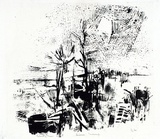 Artist: b'Grieve, Robert.' | Title: b'Summer landscape' | Date: 1960 | Technique: b'lithograph, printed in black ink, from one stone'