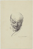 Artist: b'Herbert, Harold.' | Title: b'[Portrait of a man, self-portrait]' | Date: c.1931 | Technique: b'lithograph, printed in black ink, from one stone'