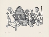 Artist: Morububuna, Martin. | Title: Yausa | Date: 1983 | Technique: screenprint, printed in black ink, from one stencil