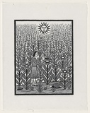 Artist: b'Groblicka, Lidia.' | Title: b'Meadow' | Date: 1979 | Technique: b'woodcut, printed in black ink, from one block; touched with white gouache'