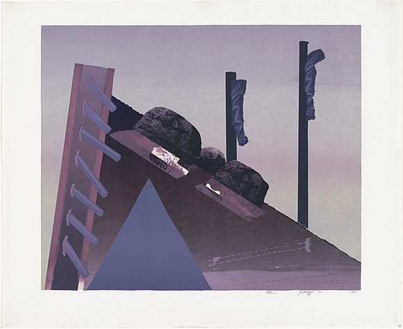 Artist: b'Senbergs, Jan.' | Title: b'Hill' | Date: 1970 | Technique: b'screenprint, printed in colour, from multiple stencil' | Copyright: b'\xc2\xa9 Jan Senbergs. Licensed by VISCOPY, Australia'