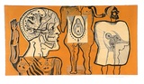 Artist: b'HANRAHAN, Barbara' | Title: b'Anatomical study' | Date: 1966 | Technique: b'etching, printed in colour from two  plates'