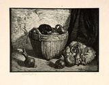 Artist: LINDSAY, Lionel | Title: The Chinese basket | Date: 1924 | Technique: wood-engraving, printed in black ink, from one block | Copyright: Courtesy of the National Library of Australia