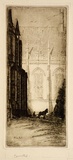 Artist: b'Bull, Norma C.' | Title: b'Wilson Hall.' | Date: c.1934 | Technique: b'etching and aquatint, printed in brown ink with plate-tone, from one plate'