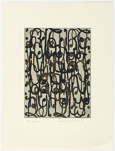 Artist: b'Vongpoothorn, Savanhdary.' | Title: b'Phaapaa' | Date: 2005 | Technique: b'etching, printed in colour, from two plates' | Copyright: b'Courtesy Martin Browne Fine Art and the artist'