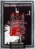 Artist: ARNOLD, Raymond | Title: It's only a scratch! Gregor Bell, Sculpture/Furniture, Cockatoo Workshop, Launceston. | Date: 1986 | Technique: screenprint, printed in colour, from three stencils