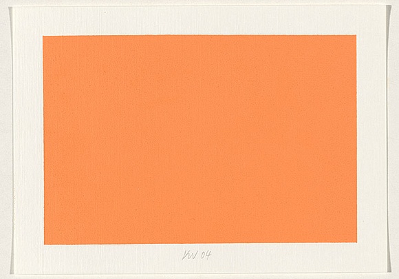 Artist: b'Wiebke, Karl.' | Title: b'not titled [peach-orange]' | Date: 2004 | Technique: b'screenprint, printed in acrylic paint, from one stencil'