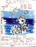 Artist: McKenzie, Stewart. | Title: Cry stinking fish, Splinters Theatre Company, Melbourne | Date: 1988 | Technique: screenprint, printed in colour, from multiple stencils; additions in felt tipped pen