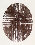 Artist: Nixon, John. | Title: not titled | Date: 1985 | Technique: woodcut, printed in red-brown ink, from one block