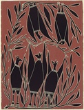 Artist: Bulunbulun, Johnny. | Title: Flying foxes | Date: 1979 | Technique: screenprint, printed in colour, from multiple stencils | Copyright: © Johnny Bulunbulun. Licensed by VISCOPY, Australia