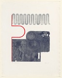 Artist: EWINS, Rod | Title: Moonshot. | Date: 1971 | Technique: relief-print from found object, screenprint and etching from one aluminium plate