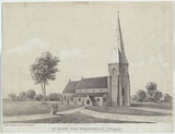 Title: St. John the Evangelist, Toorak | Date: c. 1860 | Technique: lithograph, printed in black ink, from one stone