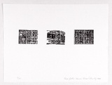 Artist: b'Doherty, Brian.' | Title: b'Three Gothic dances.' | Date: 1988 | Technique: b'rubber stamp, printed in black ink, from two blocks'