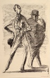 Artist: b'Graham, Geoffrey.' | Title: b'not titled [two figures]' | Date: c.1937 | Technique: b'lithograph, printed in black ink, from one stone [or plate]'