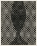 Artist: ARNOLD, Raymond | Title: New or old/ half full - half empty | Date: 1999 | Technique: photopolymer intaglio, printed in black ink, from two plates