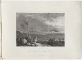 Title: bView of Malay Road, from Pobafsoo's Island. | Date: 1814 | Technique: b'engraving, printed in black ink, from one copper plate'