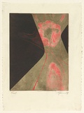 Artist: b'EWINS, Rod' | Title: b'not titled [palm print].' | Date: 1969 | Technique: b'softground etching, line-engraving from copper plate, lithograph from zinc plate, printed in colour'