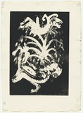 Artist: b'BOYD, Arthur' | Title: b'Te Deum of the unicorn.' | Date: 1973-74 | Technique: b'aquatint, printed in black ink, from one plate' | Copyright: b'Reproduced with permission of Bundanon Trust'