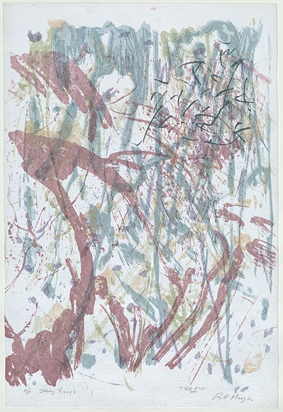 Artist: b'MEYER, Bill' | Title: b'Stony Risings.' | Date: 1988 | Technique: b'screenprint, printed in seven colours, from multiple stencils' | Copyright: b'\xc2\xa9 Bill Meyer'