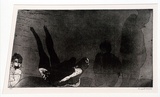 Artist: b'BALDESSIN, George' | Title: b'(Four figures).' | Date: 1965 | Technique: b'etching and aquatint, printed in black ink, from one plate'