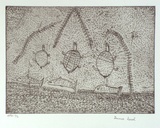 Artist: b'Laurel, Doris Jayirtna.' | Title: b'not titled [turtles and fish]' | Date: 1998, March | Technique: b'etching, printed in black ink, from one plate'