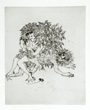 Artist: b'BOYD, Arthur' | Title: b'Story of a ruined man.' | Date: c.1970 | Technique: b'etching, printed in black ink, from one plate' | Copyright: b'Reproduced with permission of Bundanon Trust'