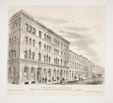 Title: b'General stores. York and Barrack Streets, west Sydney' | Date: c.1880s | Technique: b'lithograph, printed in black ink, from one stone [or plate]'