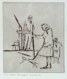 Artist: b'STUART, Guy' | Title: b'First drypoint' | Date: 1982 | Technique: b'drypoint, printed in black ink with plate-tone, from one plate' | Copyright: b'\xc2\xa9 Guy Stuart'