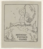 Artist: O'Harris, Pixie | Title: Bookplate: Anthony Patrick Clune | Date: (1930s) | Technique: lineblock