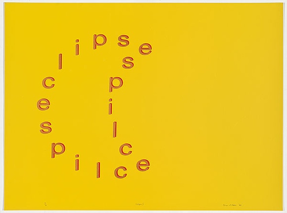 Artist: b'RIDDELL, Alan' | Title: b'Eclipse I' | Date: 1969 | Technique: b'screenprint, printed in colour, from multiple stencils'