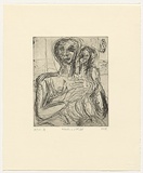 Artist: Furlonger, Joe. | Title: Madonna and child (no.4) | Date: 1989 | Technique: etching, printed in black ink, from one plate