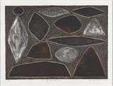 Artist: b'Coburn, John.' | Title: b'Dark Uluru.' | Date: 1990 | Technique: b'lithograph, printed in colour, from three plates'