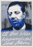 Artist: b'WORSTEAD, Paul' | Title: b'Mayor - All these Holden Kingswood and Ford Falcons.' | Date: 1976 | Technique: b'screenprint, printed in colour, from three stencils in  blue, silver,and black ink' | Copyright: b'This work appears on screen courtesy of the artist'