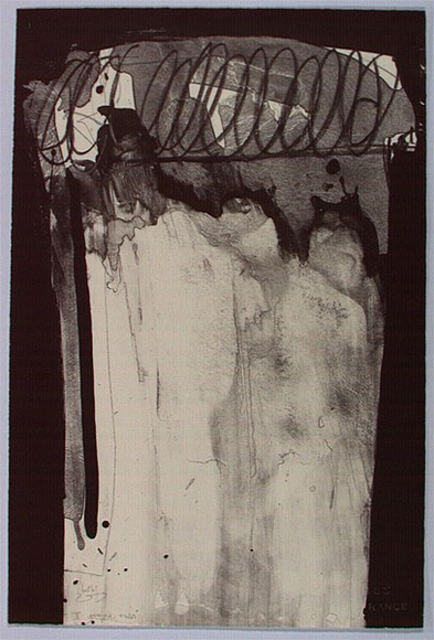 Artist: b'Koch-Sanders, Donny.' | Title: b'not titled #5' | Date: 1989 | Technique: b'tuche and crayon lithograph, printed in black ink, from one stone'