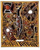 Artist: Pupangamirri, Tim. | Title: Tokwanpimi | Date: 1988 | Technique: screenprint, printed in black ink, from one stencil; hand-coloured