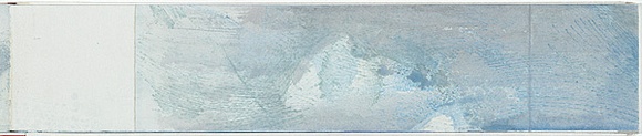 Artist: b'SCHMEISSER, Jorg' | Title: b'My first little book from the voyage to the ice on the Aurora Australis.' | Date: 1999 | Technique: b'engraving, printed in blue ink, from multiple polycarbonate sheets;  watercolour, gouache and pencil' | Copyright: b'\xc2\xa9 J\xc3\xb6rg Schmeisser'