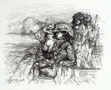 Artist: Conder, Charles. | Title: Beatrix et Conti. | Date: 1899 | Technique: transfer-lithograph, printed in black ink, from one stone