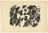 Title: b'Dusk, with flowers' | Date: 1961 | Technique: b'screenprint, printed in black ink, from one stencil'