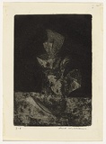Artist: b'WILLIAMS, Fred' | Title: b'Porcelain flowerpiece. Number 1' | Date: 1961 | Technique: b'etching, aquatint and engraving, printed in black ink, from one copper plate' | Copyright: b'\xc2\xa9 Fred Williams Estate'