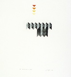 Artist: b'Taylor, James.' | Title: b'Construction in a void' | Date: 1971 | Technique: b'etching and aquatint, printed in colour'