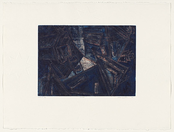 Artist: b'STAFFIERI, Mara' | Title: b'Shock' | Date: 1994 | Technique: b'etching, printed in colour, from multiple plates'