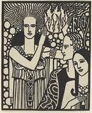 Artist: Waller, Christian. | Title: The Woman of Faery. | Date: (1932) | Technique: linocut, printed in black ink, from one block