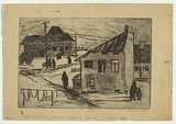 Artist: Groblicka, Lidia. | Title: Landscape from Nowy Sacz | Date: 1954-55 | Technique: etching, printed in black ink, from one plate