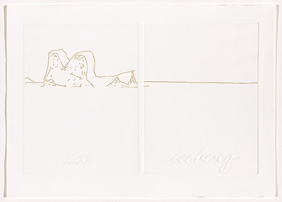 Title: b'Antarctica (sheet 5)' | Date: 1988 | Technique: b'photo-etching and embossing, printed in intaglio and relief, from two zinc plates'