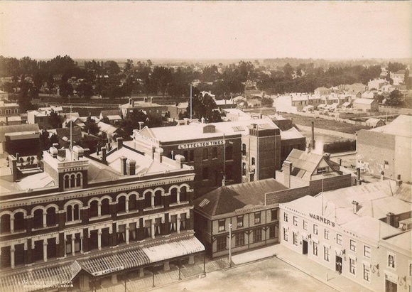 Artist: b'Lyttelton Times.' | Title: b'Lyttelton Times buildings.'