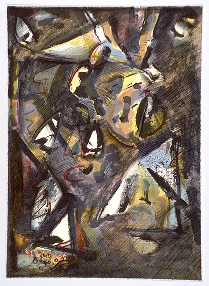 Artist: b'Leti, Bruno.' | Title: b'Day four' | Date: 1989, July - August | Technique: b'lithograph, printed in colour, from seven zinc plates'