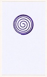 Title: b'not titled [purple stamp of large spiral]' | Date: 2007 | Technique: b'hand-stamped postcard'