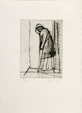 Artist: MADDOCK, Bea | Title: Cripple III. | Date: 1966-67 | Technique: drypoint, printed in black ink, from one copper plate