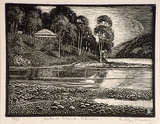 Artist: b'Davies, L. Roy.' | Title: b'Scotland Island, Pittwater.' | Date: 1925 | Technique: b'wood-engraving, printed in black ink, from one block' | Copyright: b'\xc2\xa9 The Estate of L. Roy Davies'